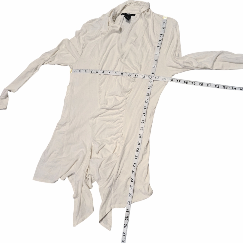 Grace Elements White Lightweight Open Cardigan M - image 4